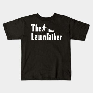 Mens The Lawnfather Funny Lawn Dad Mowing Fathers Day Gifts Kids T-Shirt